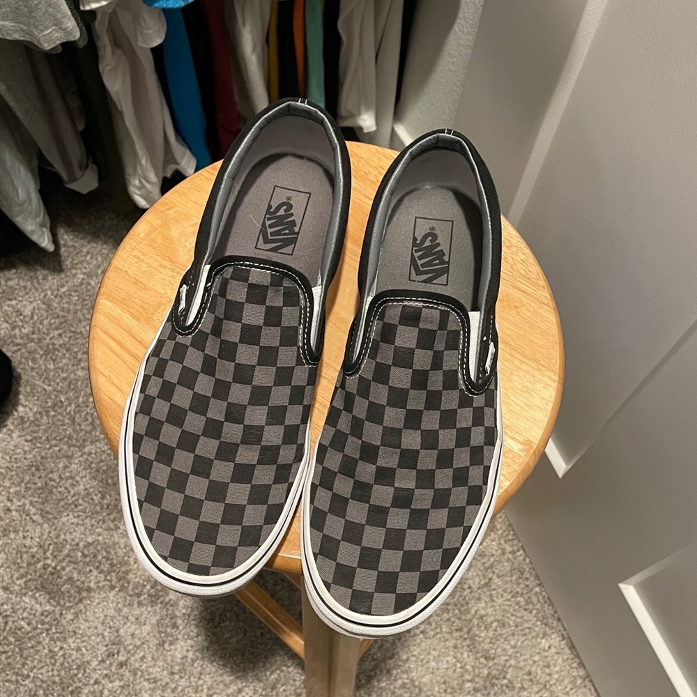Slip-on checkerboard vans
